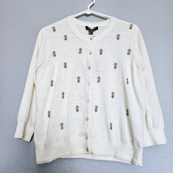 Tommy Bahama Women's Pebblestone Bay Stripe Crew Sweater - Coconut